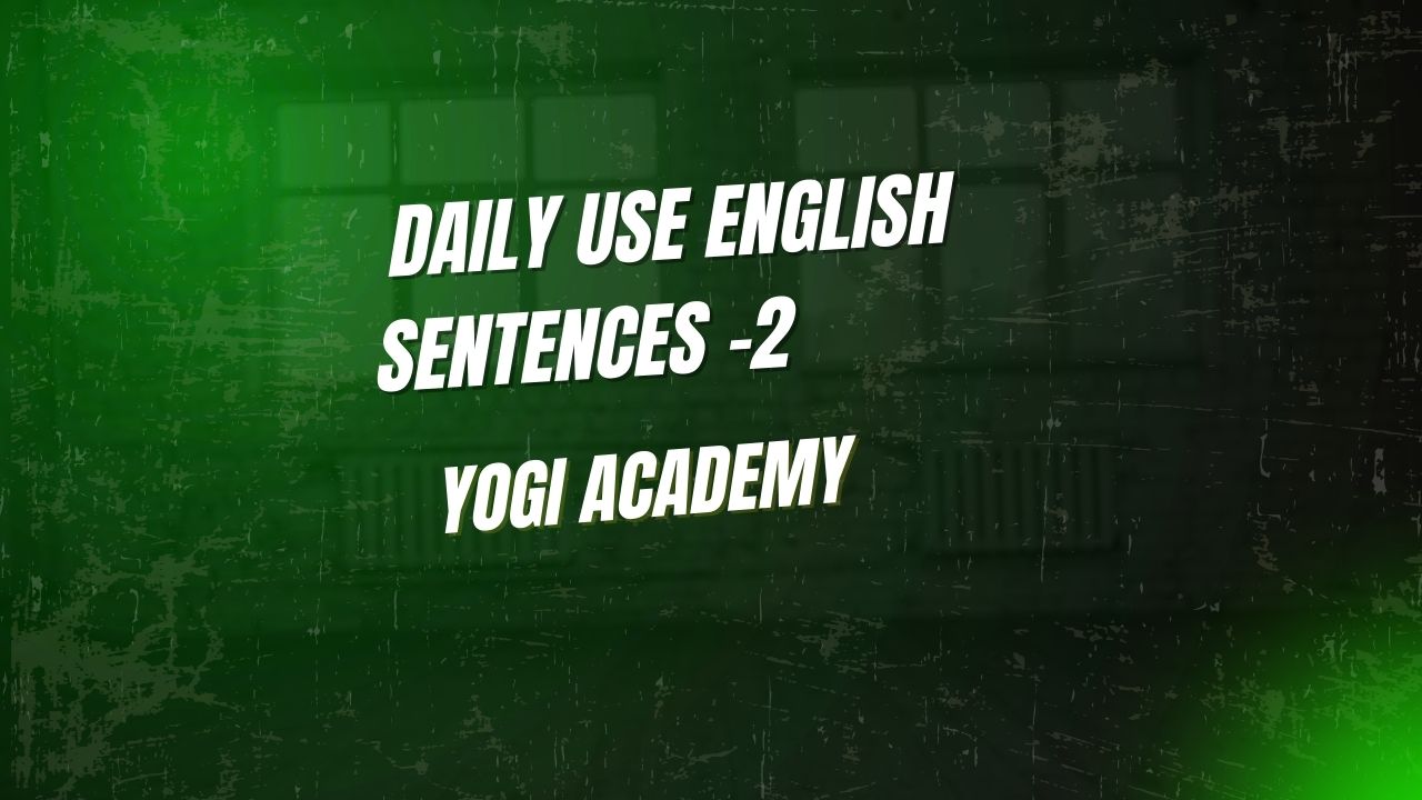 Daily Use English Sentences 2