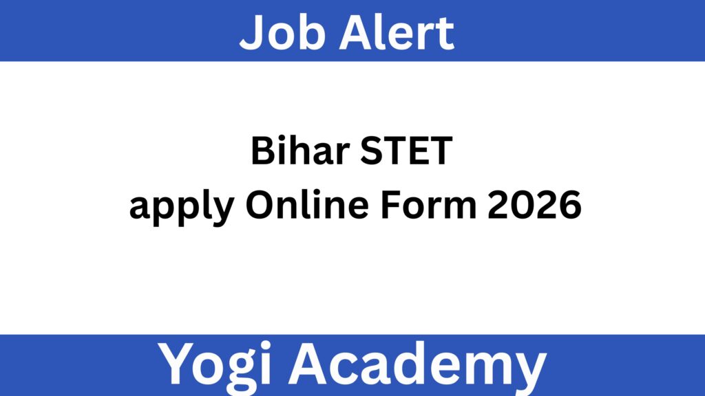 Bihar STET apply Online Form 2026
