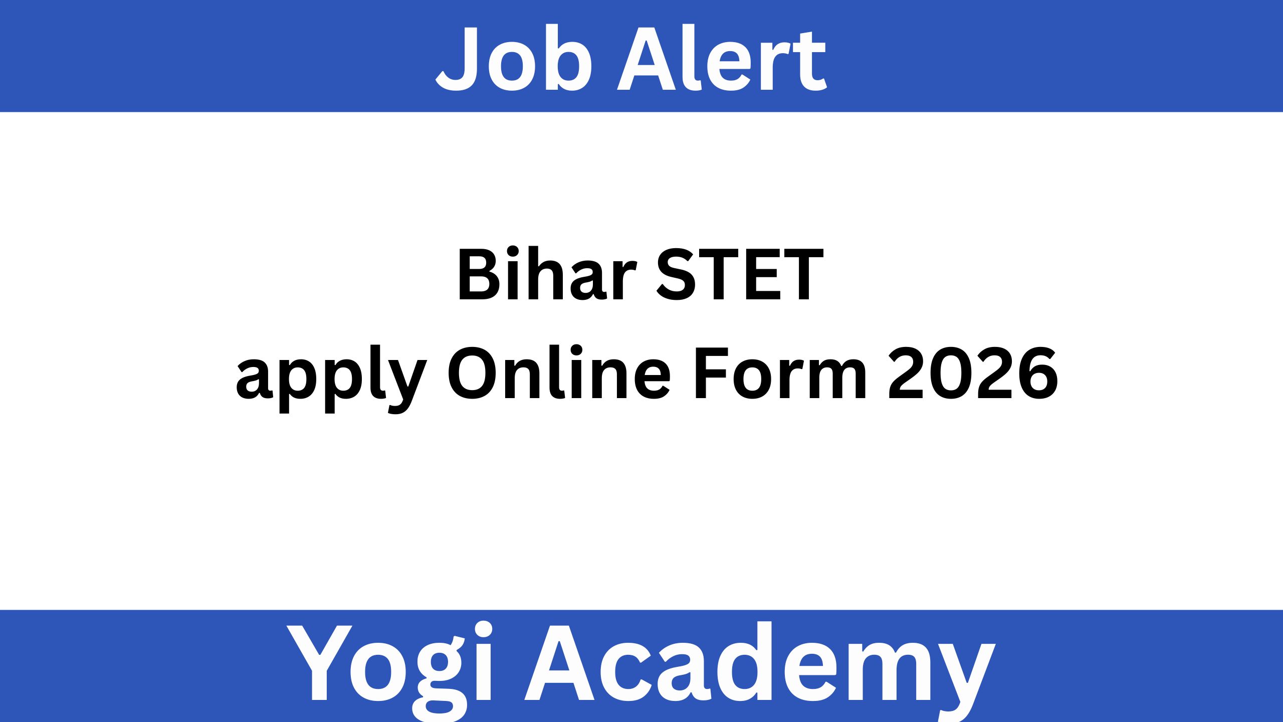 Bihar STET apply Online Form 2026